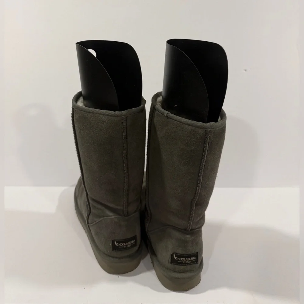 Koolaburra by UGG Tall Gray Shearling Boots Women’s 7 Classic Cozy Winter
